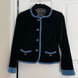 Marc Jacobs Blazer in Black Velvet w/ Trim